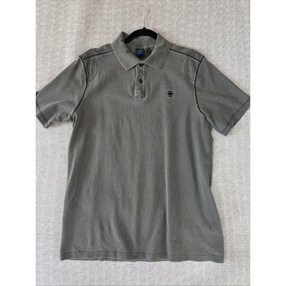 G-Star RAW Polo Shirt Men's Cotton Short Sleeve Regular Fit - Gray - L